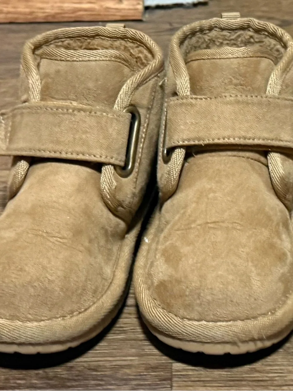 The Children's Place Tan Suede-Look Kids Velcro Boots